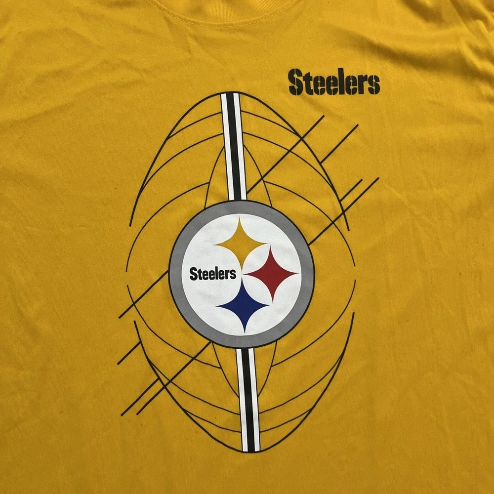 The Nike Tee Mens L Pittsburgh Steelers Yellow T Shirt Short Sleeve